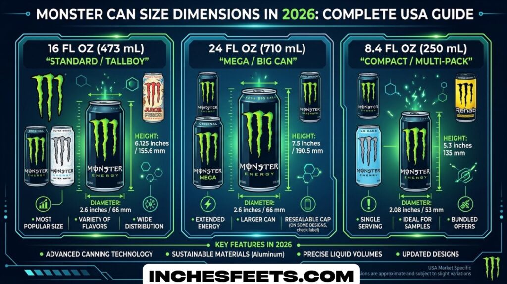 Monster Can Size Dimensions