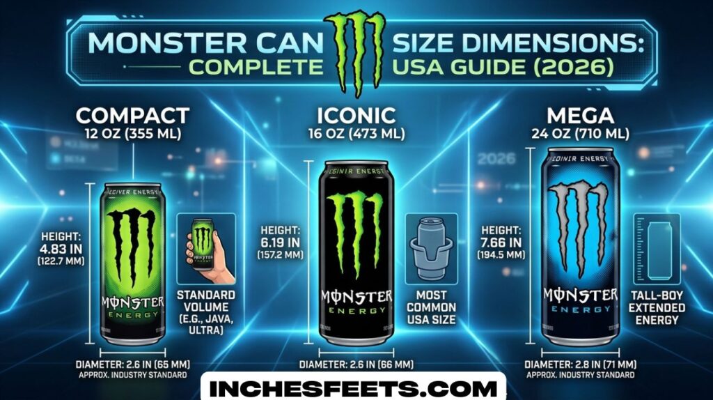 Monster Can Size Dimensions