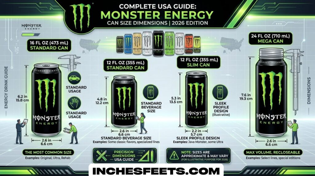 Monster Can Size Dimensions
