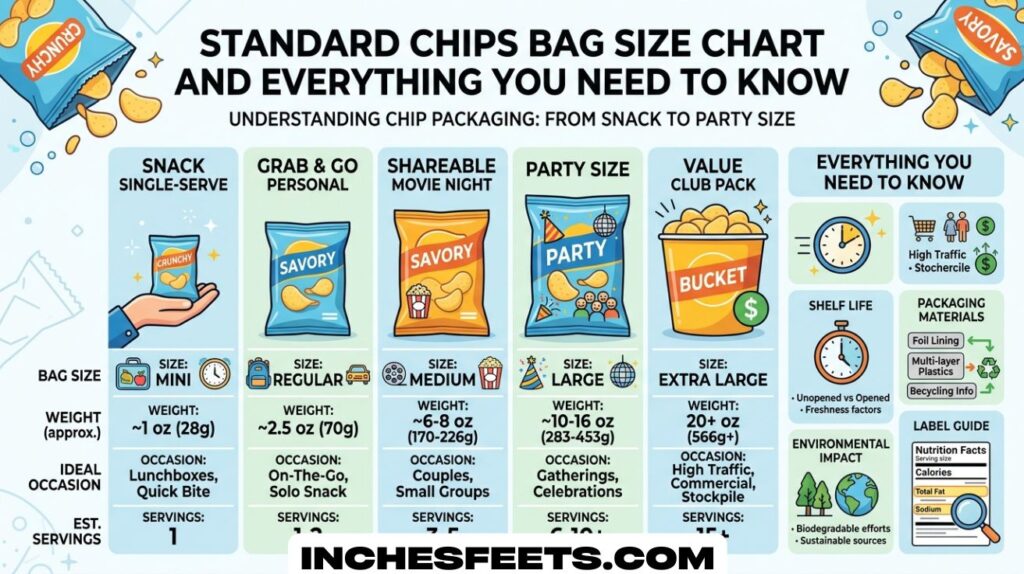 Standard Chips Bag Size