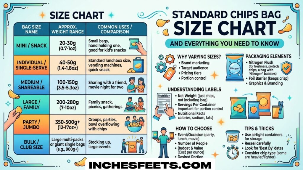 Standard Chips Bag Size