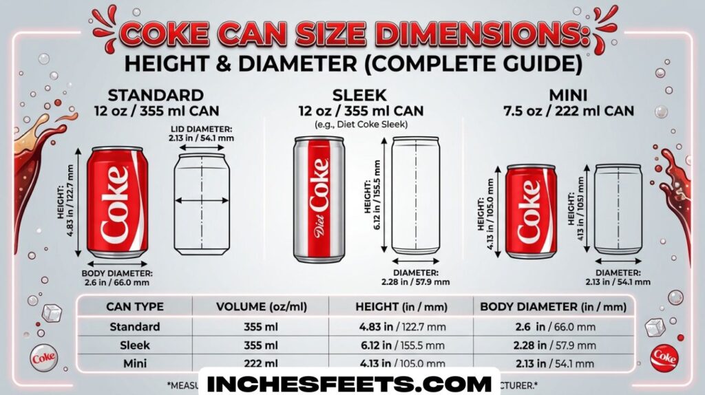 Coke Can Size Dimensions