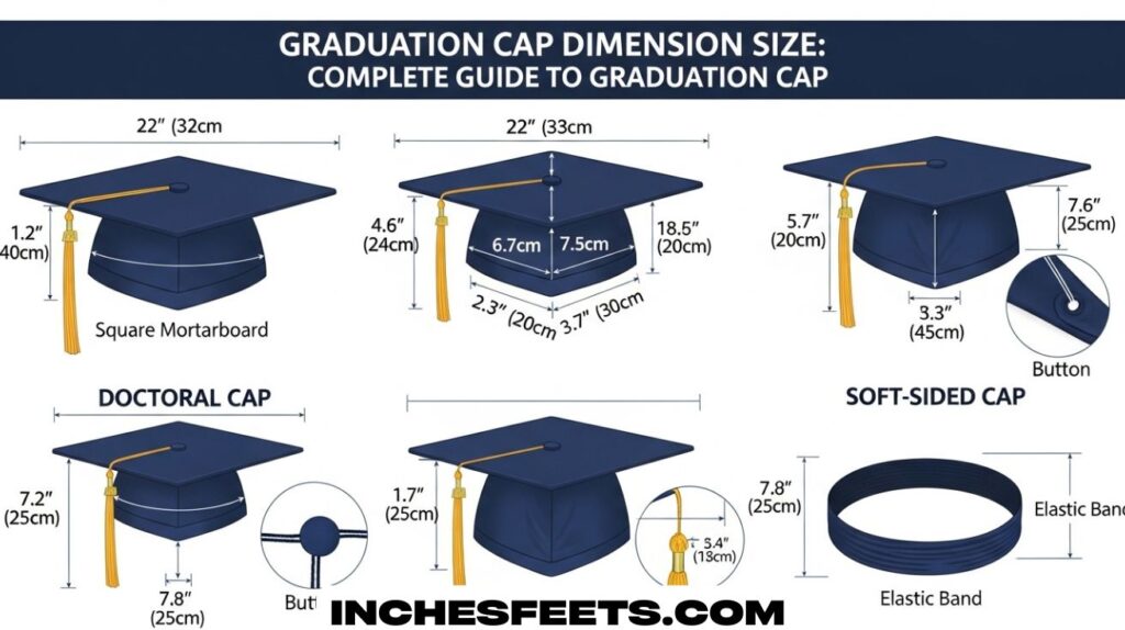 Graduation Cap Dimension Size