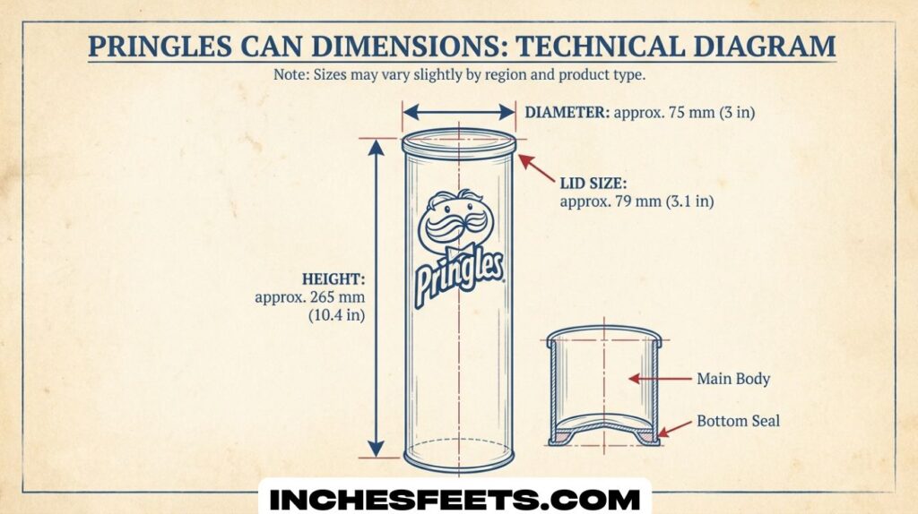 Pringles Can Dimensions