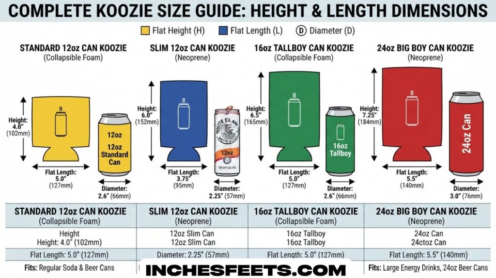 Can Koozie Size Dimensions