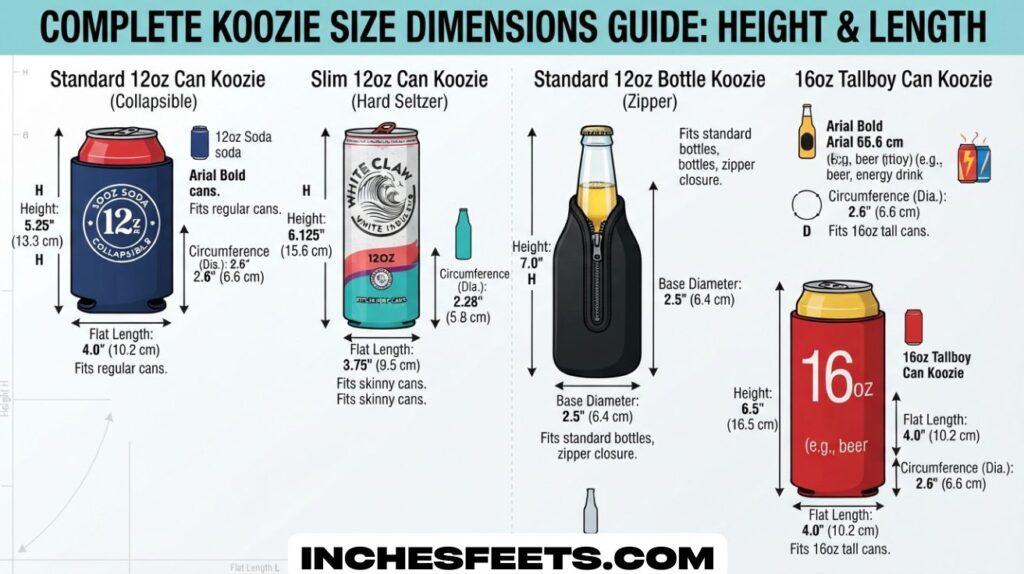 Can Koozie Size Dimensions