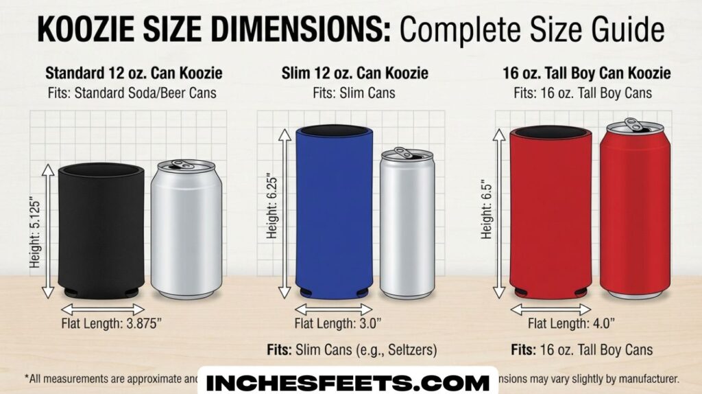 Can Koozie Size Dimensions