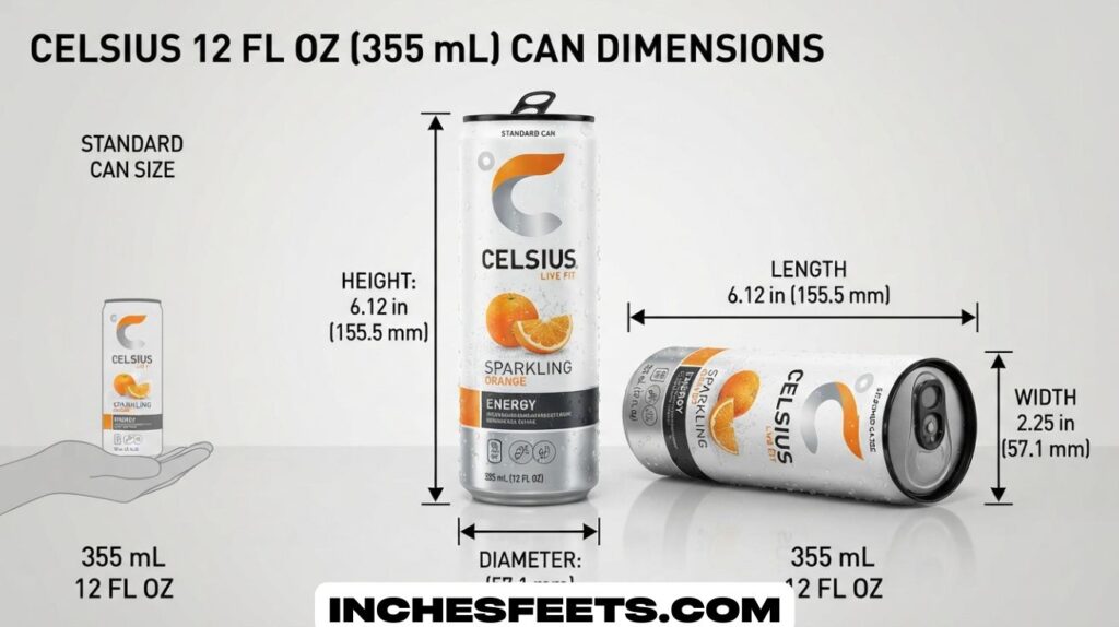 Celsius Can Dimensions