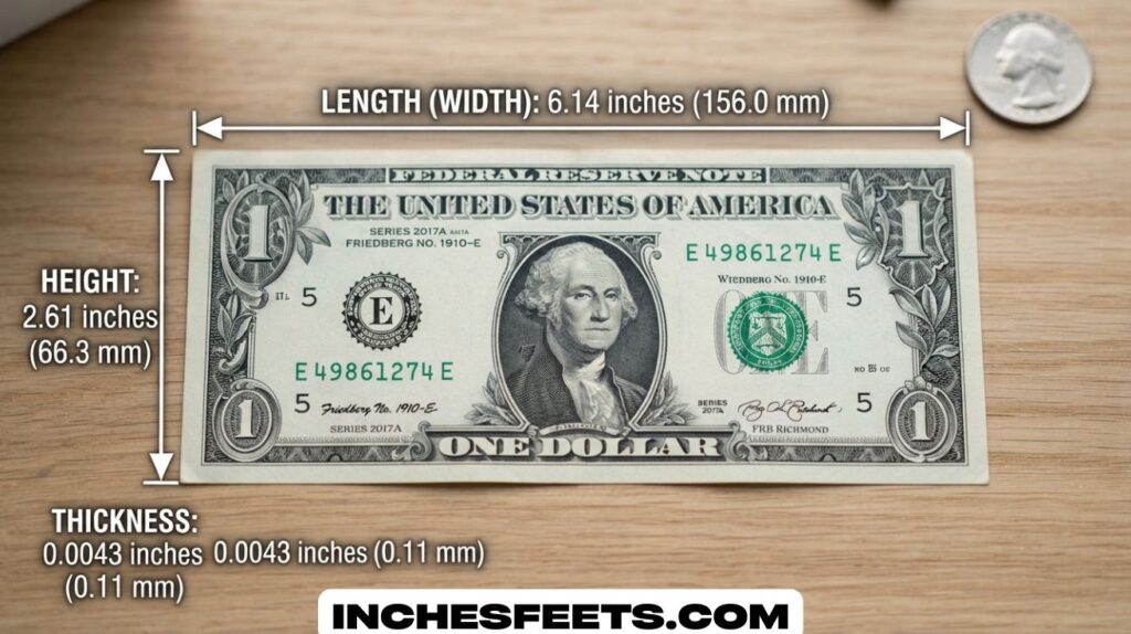 Dollar Bill Dimensions