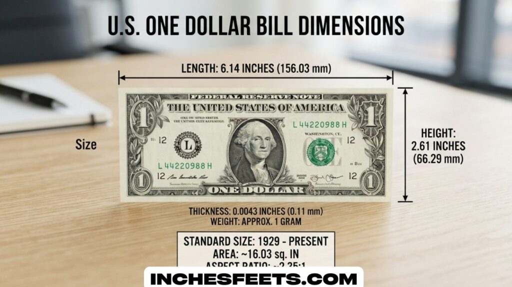 Dollar Bill Dimensions