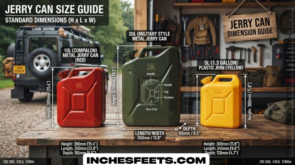 Jerry Can Size Dimensions