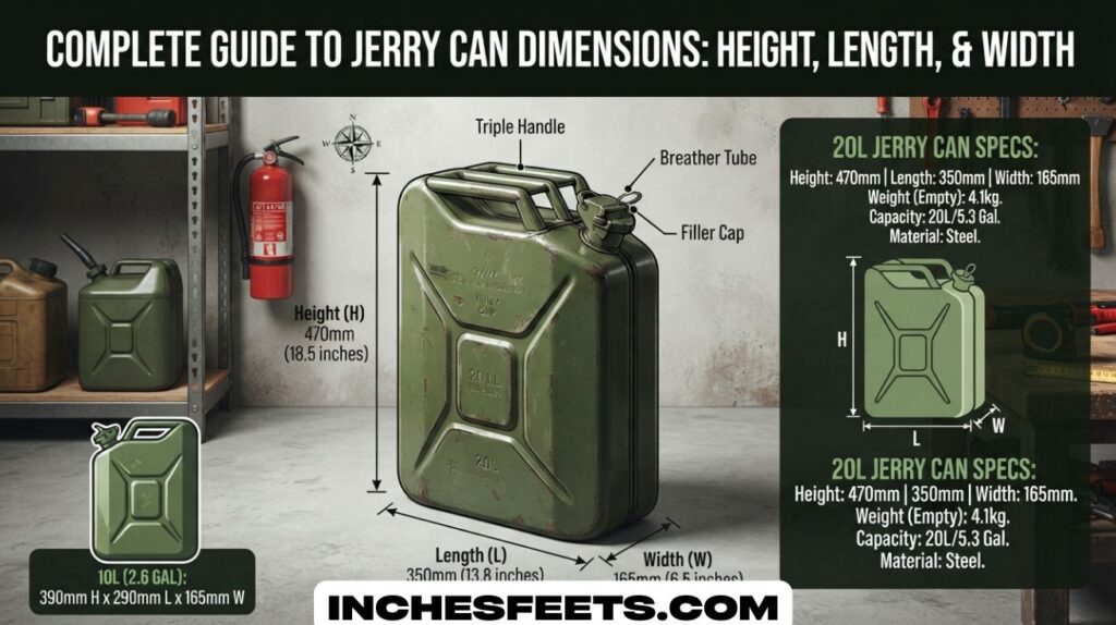 Jerry Can Size Dimensions