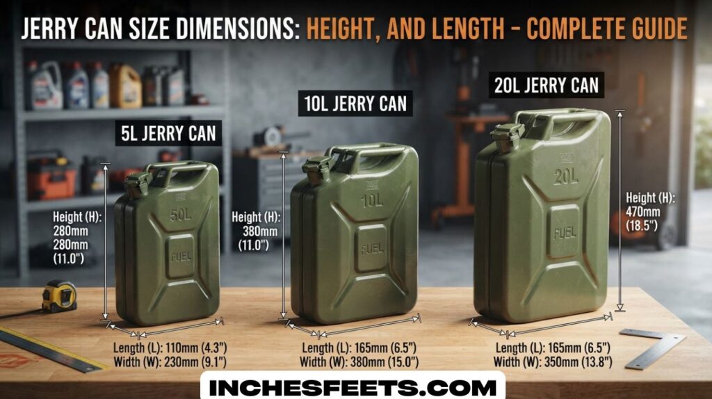 Jerry Can Size Dimensions