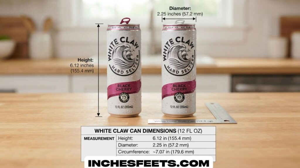 White Claw Can Dimensions