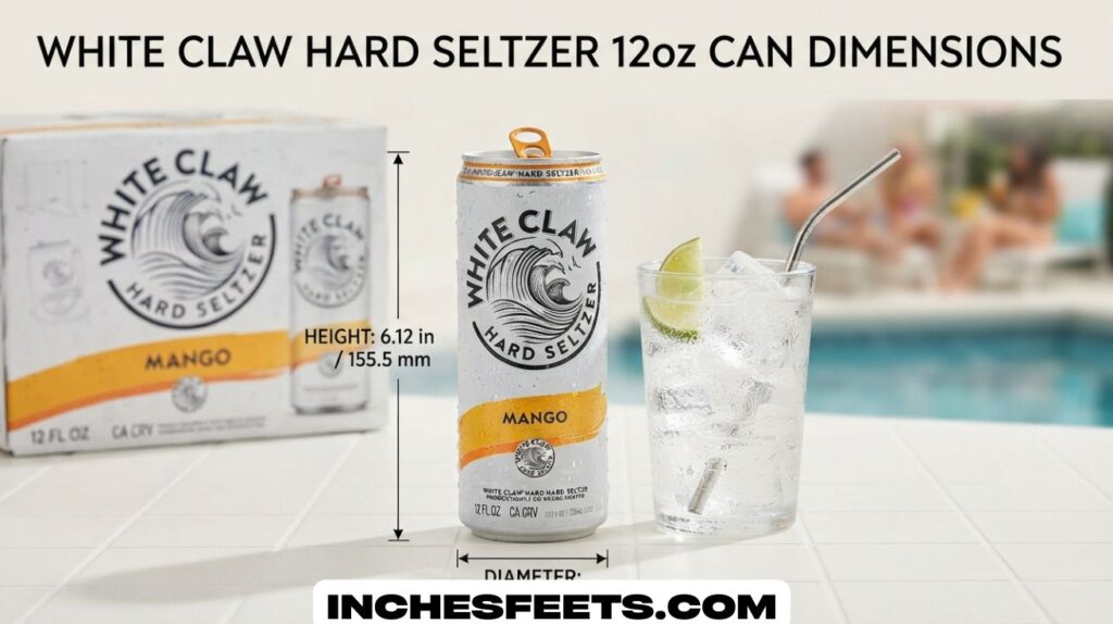 White Claw Can Dimensions
