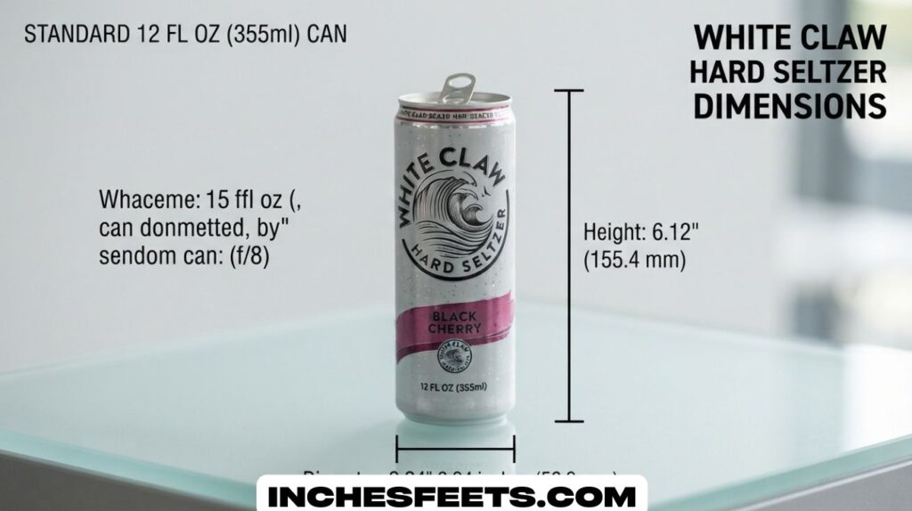 White Claw Can Dimensions