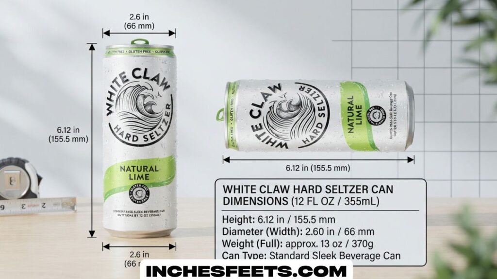White Claw Can Dimensions