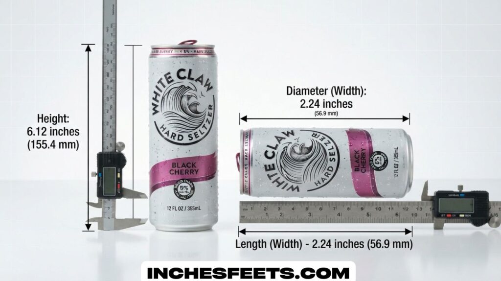 White Claw Can Dimensions