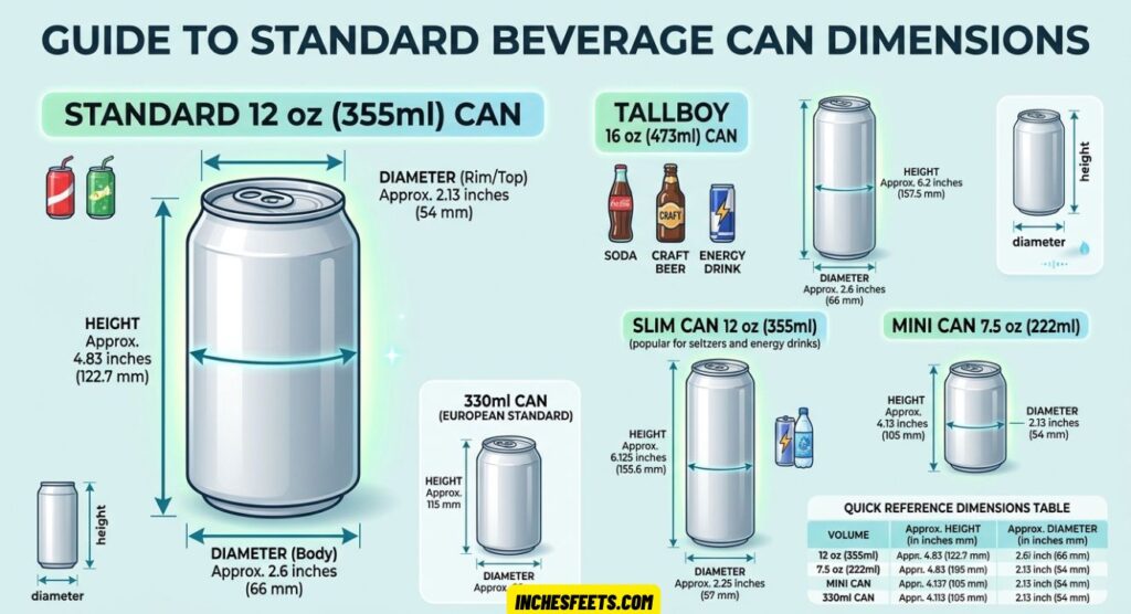 Beverage Can Dimensions