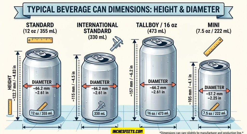 Beverage Can Dimensions