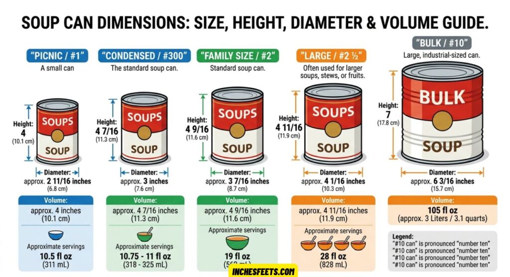 Soup Can Dimensions