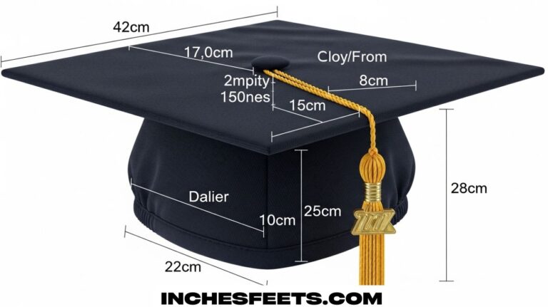 Graduation Cap Dimension Size