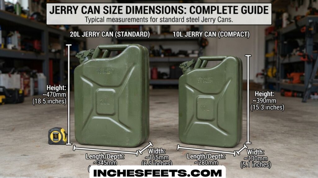Jerry Can Size Dimensions