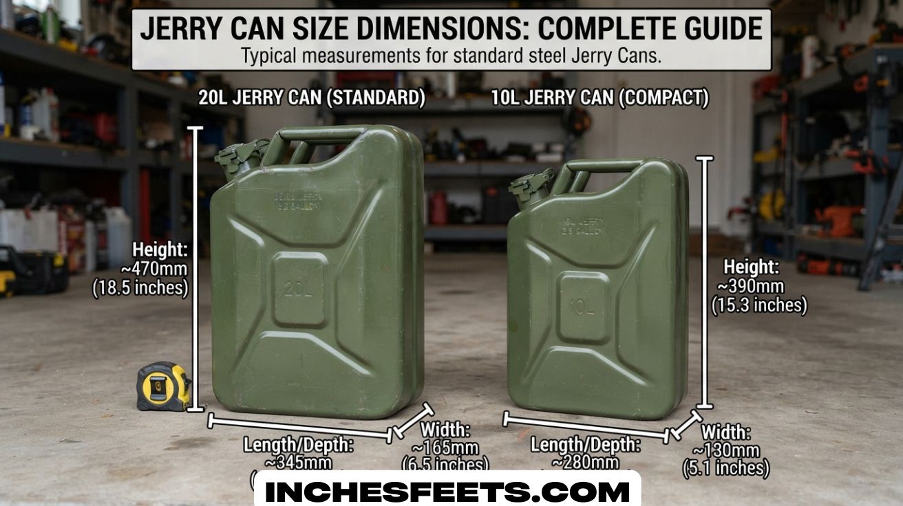 Jerry Can Size Dimensions