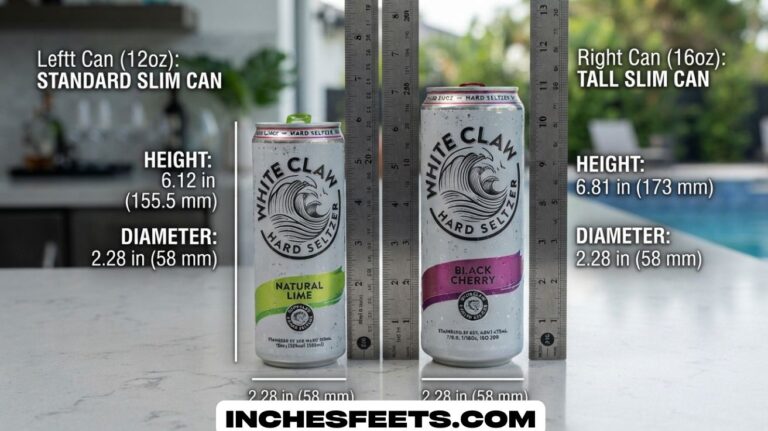 White Claw Can Dimensions